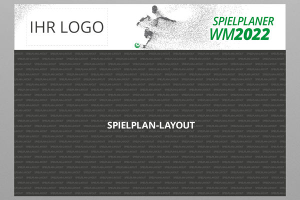 WM Wandplaner 2022 mit Logo, Motiv Player grün